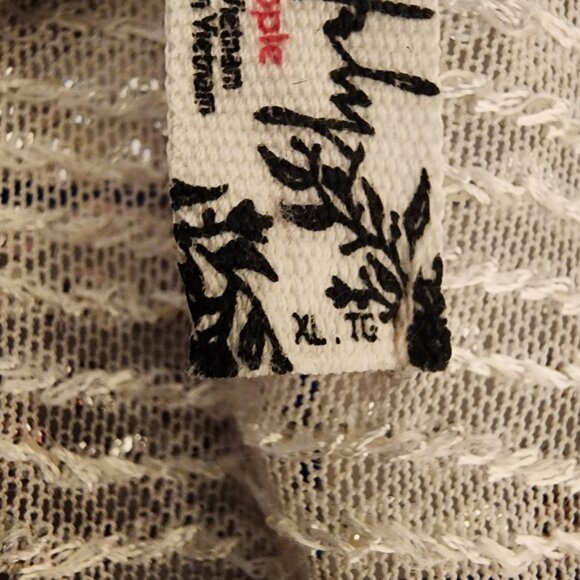 Free People Printed Gold Rush Long Sleeve Top NWOT XL - Picture 7 of 9